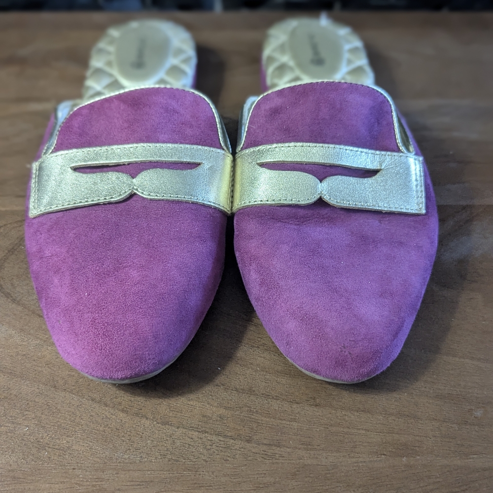 Birdies Women's Purple and Gold Shoes - Picture 6 of 8